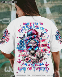 DON'T TRY TO FIGURE ME OUT MESSY BUN ALL OVER PRINT - TLTW1212235