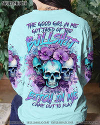 THE GOOD GIRL IN ME 3 SKULLS ALL OVER PRINT - TLTR2512231
