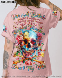 I'M A B DON'T TRY ME ROSE SKULL BONES ALL OVER PRINT - TLTR0803242