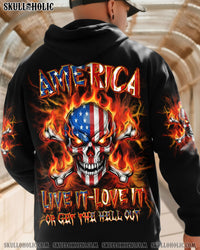 AMERICA LIVE IT LOVE IT OR GET THE HELL OUT ALL OVER PRINT - YHLN2111253