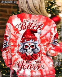 YES I'M A B BUT NOT YOURS CHRISTMAS ALL OVER PRINT - TLTW1411234