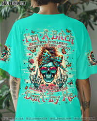 I'M A B DON'T TRY ME MESSY BUN ALL OVER PRINT - TLPQ0208241