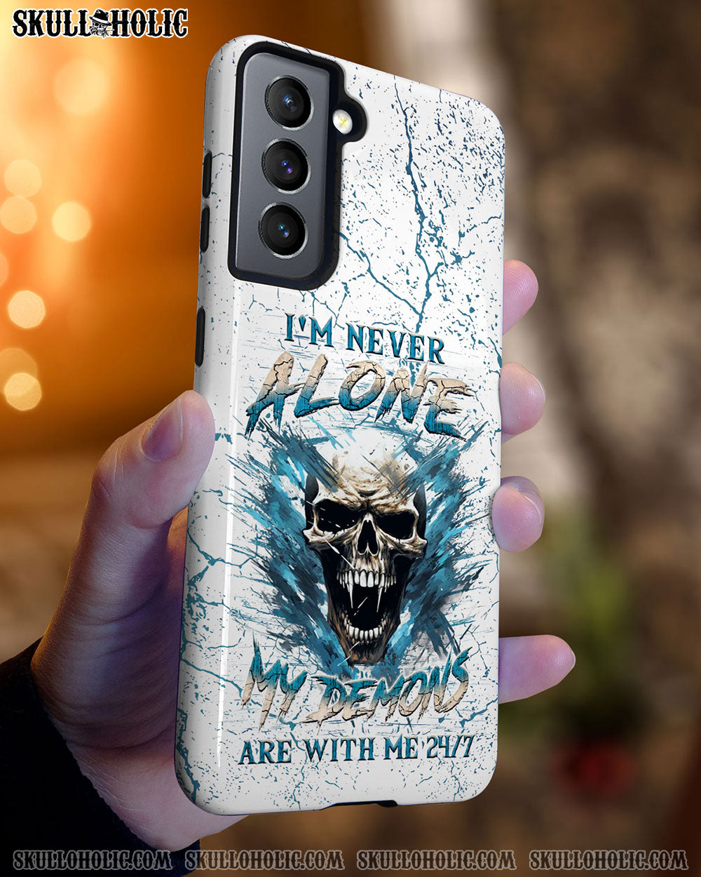 I'M NEVER ALONE SKULL DEMON PHONE CASE - YHLN0805242