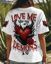 LOVE ME LIKE MY DEMONS DO HEART ALL OVER PRINT - TYTD0907251