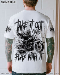 TAKE IT OUT AND PLAY WITH IT BIKER SKULL ALL OVER PRINT - TLNT2307251