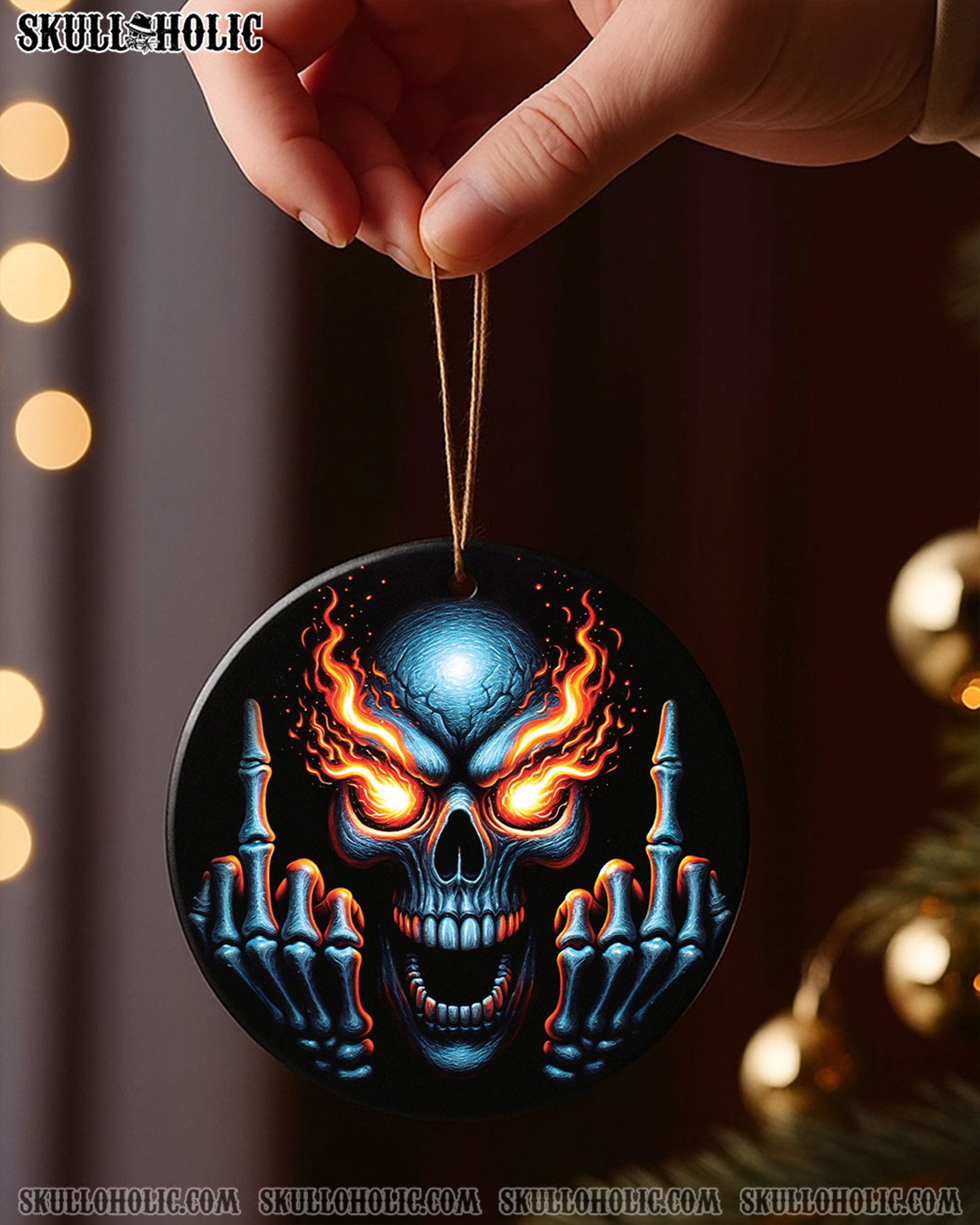 SKULL FIRE ORNAMENT & KEYCHAIN - YHLN1509255