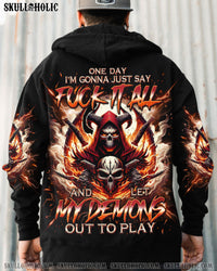 ONE DAY I'M GONNA JUST SAY FIRE SKULL ALL OVER PRINT - TLNO0802251
