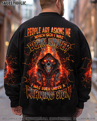 WARNING SIGN SKULL REAPER ALL OVER PRINT - TLNZ1802251