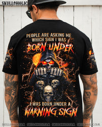 WARNING SIGN SKULL REAPER ALL OVER PRINT - YHHN1009254