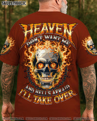 HEAVEN DON'T WANT ME SKULL FIRE ALL OVER PRINT - TYQY1009254