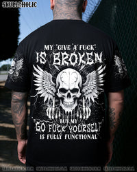 MY GIVE A F IS BROKEN SKULL WINGS ALL OVER PRINT   - TLNT2305254