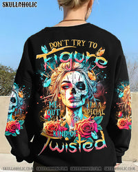 DON'T TRY TO FIGURE ME OUT SKULL LADY ALL OVER PRINT - TLTR2608244
