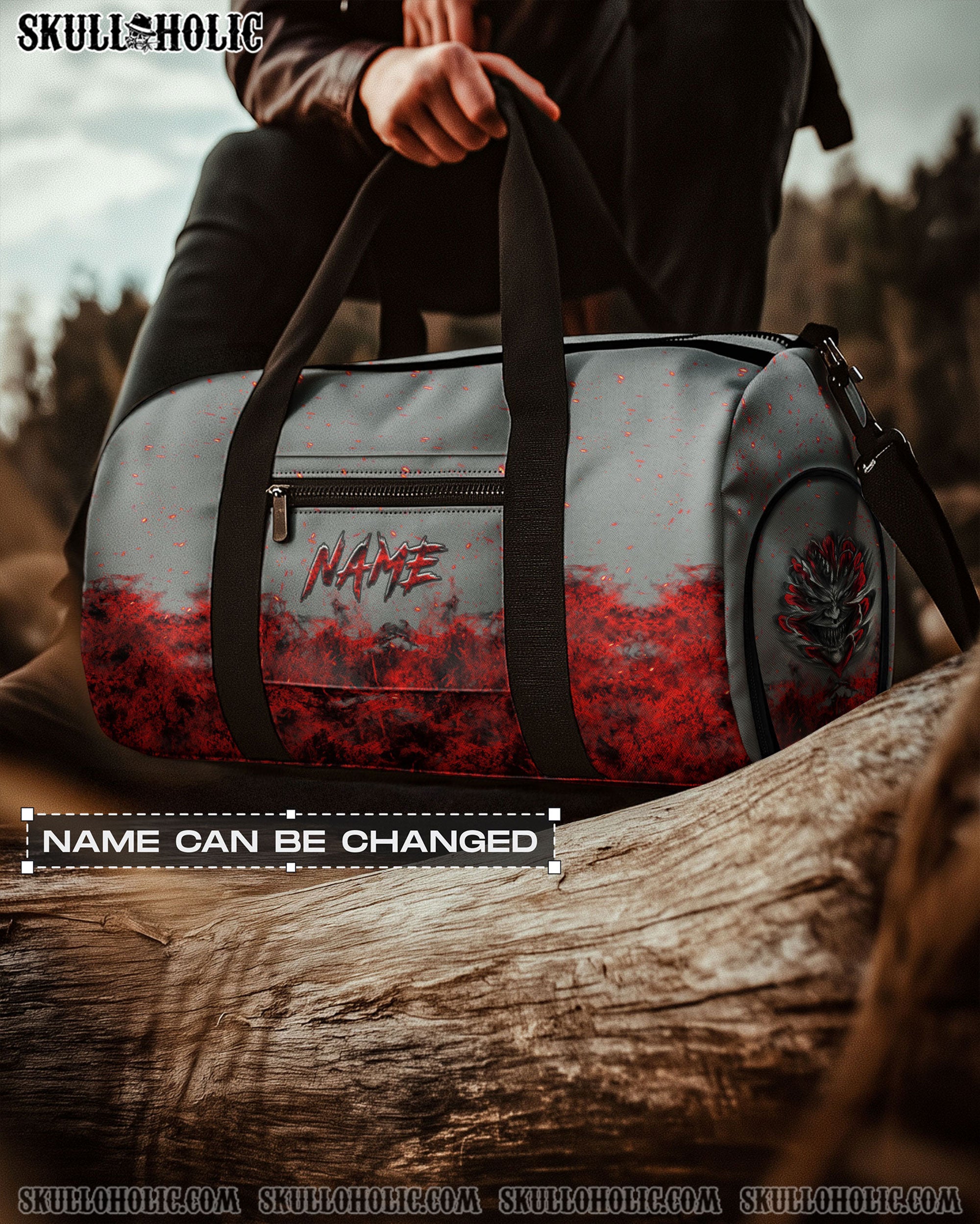 HELL WAS FULL SO I CAME BACK DEMON SKULL TRAVEL BAG - YHLN1208254