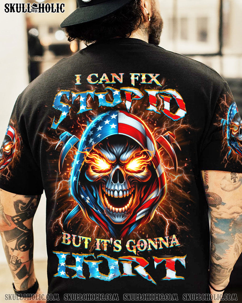 I CAN FIX STUPID BUT IT'S GONNA HURT ALL OVER PRINT - YHHN2602242