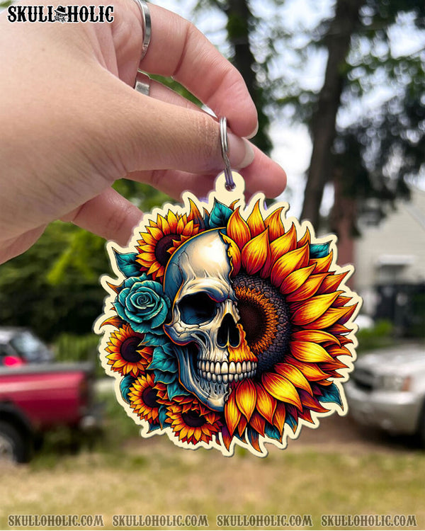 SKULL SUNFLOWER ORNAMENT AND KEYCHAIN - TLTW1408252