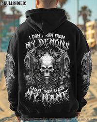 I DON'T RUN FROM MY DEMONS SKULL ALL OVER PRINT - TLTR0412243