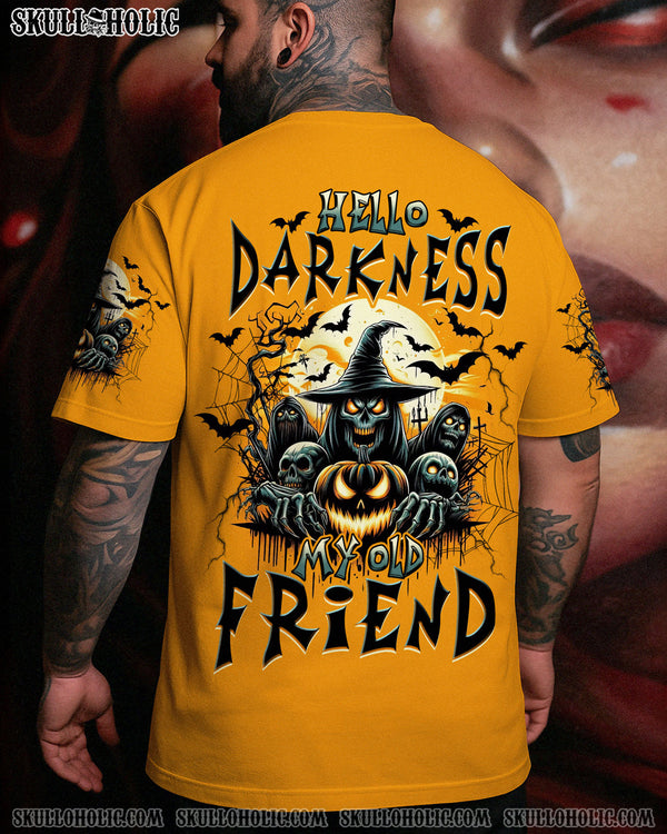 HELLO DARKNESS MY OLD FRIEND SKULL HALLOWEEN ALL OVER PRINT  - TLNZ0908253