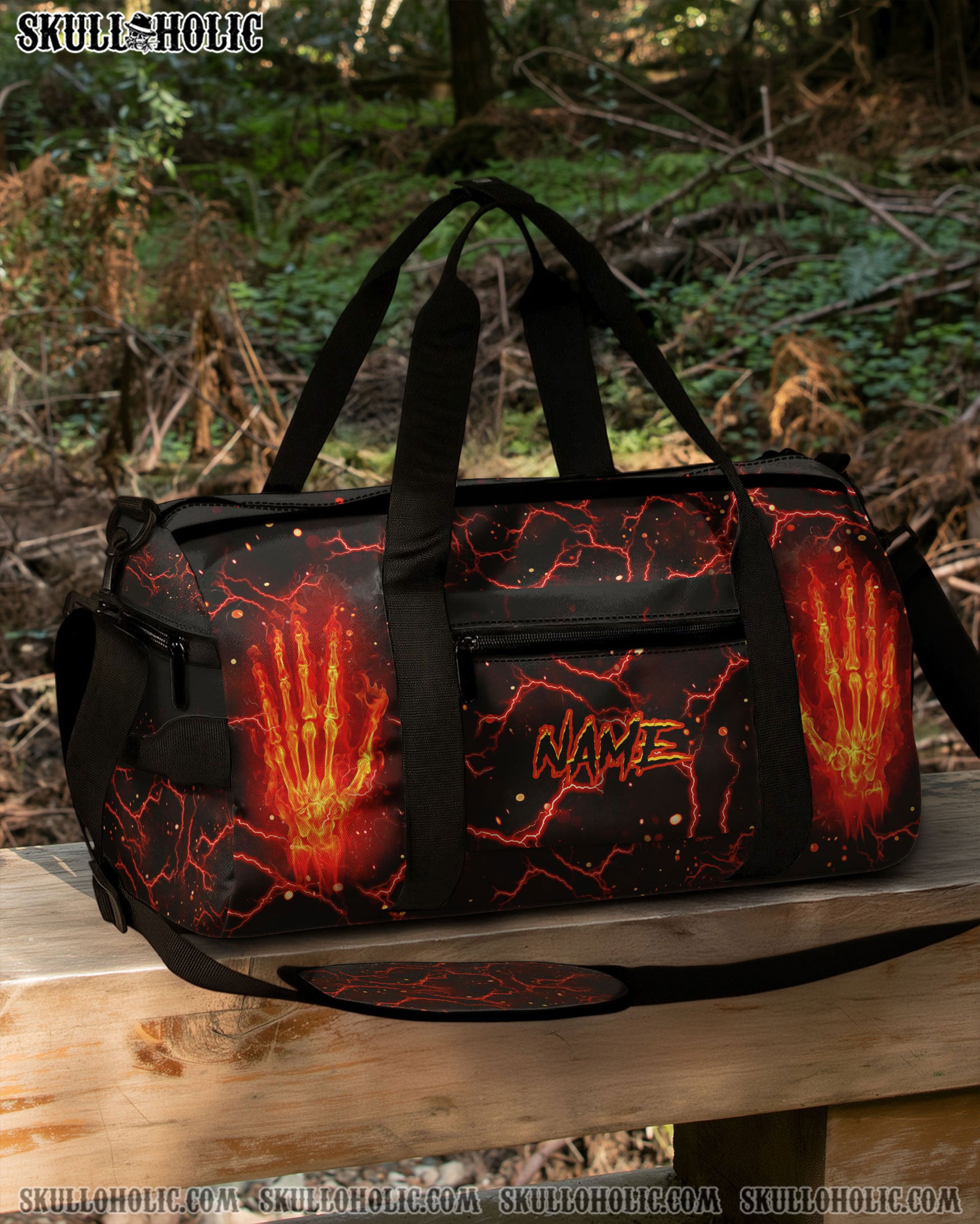 FIRE DEMON SKULL TRAVEL BAG - YHLT1208254