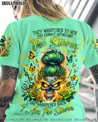 I AM THE STORM ROSE SKULL MESSY BUN ALL OVER PRINT - TLNT1806242