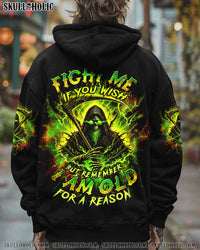 FIGHT ME IF YOU WISH REAPER SKULL ALL OVER PRINT -  TLTW0702252