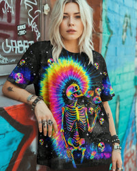 SKELETON RAINBOW SWIRL  ALL OVER PRINT - TLTW0901263