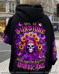 SHE IS SUNSHINE SUNFLOWER SKULL ALL OVER PRINT - YHLT1812231