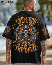 I AM GOOD BUT NOT AN ANGEL SKULL ALL OVER PRINT   - TLTR0204252