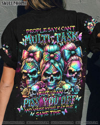 PEOPLE SAY I CAN'T MULTITASK SKULL MESSY BUN ALL OVER PRINT - TLNT2305245