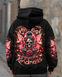 PERSON WHO TOOK ADVANTAGE OF MY KINDNESS MESSY BUN SKULL ALL OVER PRINT - TLTR1002254