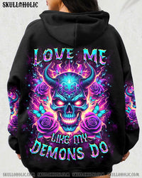 LOVE ME LIKE MY DEMONS DO SKULL ALL OVER PRINT - YHKD2201241