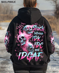 STUCK BETWEEN IDK IDC AND IDGAF ALL OVER PRINT - TYTM0301252