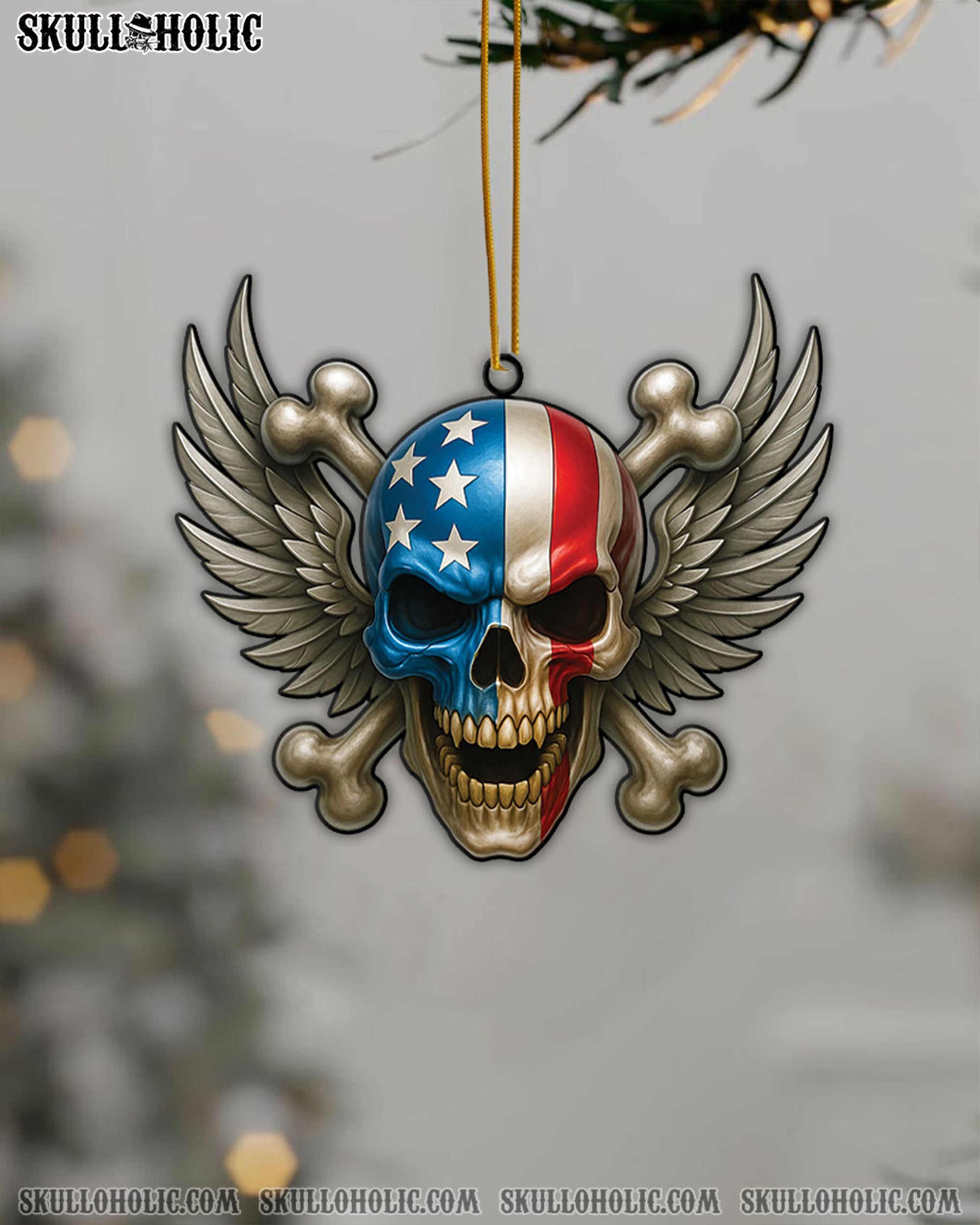 AMERICAN SKULL ORNAMENT & KEYCHAIN - YHLN1109255