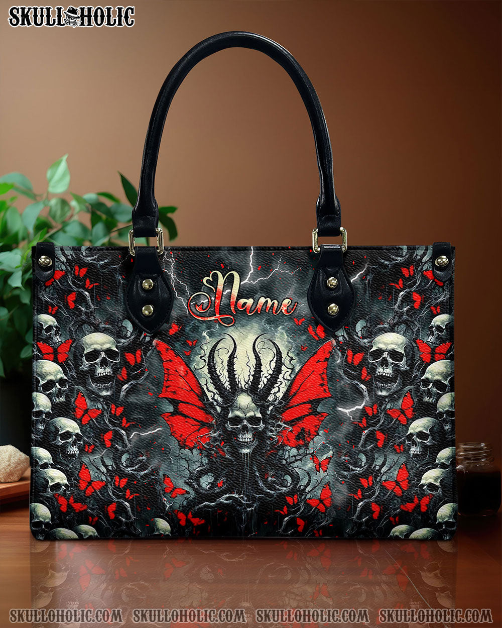 DEMON FAIRY SKULL LEATHER HANDBAG  - TLNT0410244