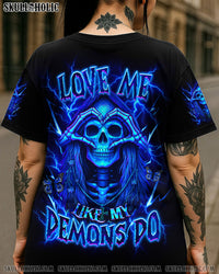 LOVE ME LIKE MY DEMONS DO SKULL ALL OVER PRINT - YHHG0809253