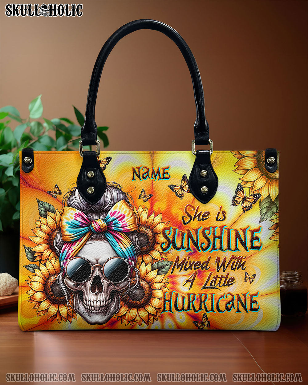 SHE IS SUNSHINE SKULL TIE DYE LEATHER HANDBAG - TLTW2603241