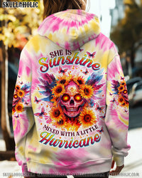 SHE IS SUNSHINE SKULL TIE DYE ALL OVER PRINT - TLTW3011241