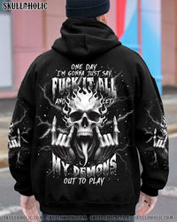ONE DAY I'M GONNA JUST SAY DEMON SKULL ALL OVER PRINT - TLNT2911244