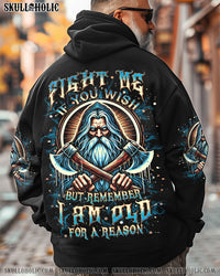 FIGHT ME IF YOU WISH OLD SKULL ALL OVER PRINT - YHLN1012242
