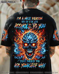 I'M A NICE PERSON SKULL FIRE ALL OVER PRINT - TLTW0907241