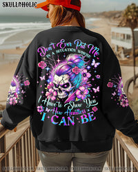 HOW HEARTLESS I CAN BE MESSY BUN SKULL ALL OVER PRINT - TYTM2002251