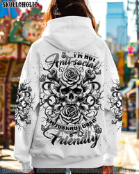 I'M NOT ANTI-SOCIAL ROSE SKULL ALL OVER PRINT - TLNT1501254