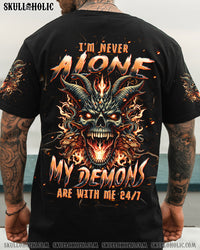 I'M NEVER ALONE SKULL DEMON SKULL DRAGON ALL OVER PRINT - TLPQ2406241