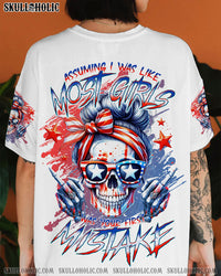 ASSUMING I WAS LIKE MOST GIRLS MESSY BUN SKULL ALL OVER PRINT - TLNT2108241