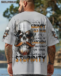 I'M A GRUMPY OLD MAN MY LEVEL OF SARCASM  SKULL ALL OVER PRINT - TLNT1703255