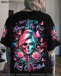 DON'T TRY TO FIGURE ME OUT SKULL LADY ALL OVER PRINT - YHDU3008241