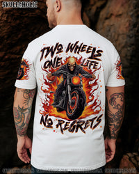 TWO WHEELS ONE LIFE NO REGRETS BIKER SKULL ALL OVER PRINT  - TLNZ2506251