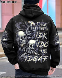 STUCK BETWEEN IDK IDC AND IDGAF ALL OVER PRINT - YHLN0409242