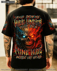 YOUR DEMONS HIDE UNDER YOUR BED SKULL ALL OVER PRINT - YHLN2508252