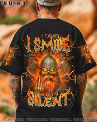 BE CAREFUL WHEN I'M SILENT SKULL VIKING ALL OVER PRINT   - TLNT1604252