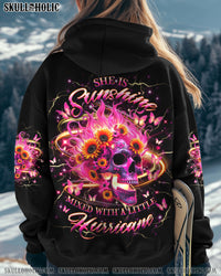 SHE IS SUNSHINE SKULL SUNFLOWER ALL OVER PRINT - YHHG1303252